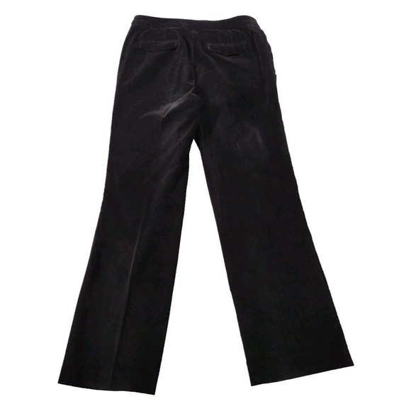 Vintage Velour Pants Women's Black Soft Trousers Stretch Zip Pockets Size 12 - Picture 2 of 13